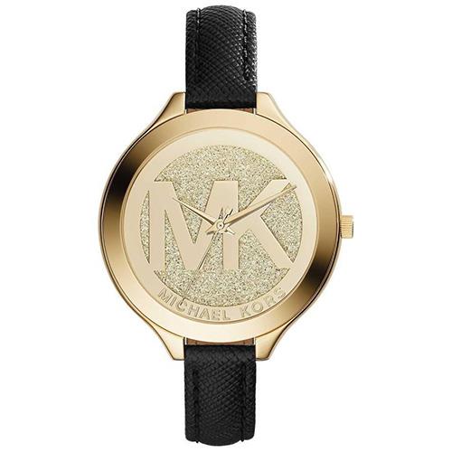 【MICHAEL KORS】秀麗時尚皮革腕錶－黑色 （現貨+預購）