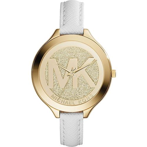 【MICHAEL KORS】秀麗時尚皮革腕錶－白色 （現貨+預購）