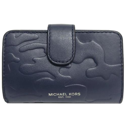 MICHAEL KORS 皮革鑰匙零錢包－深藍（現貨+預購）