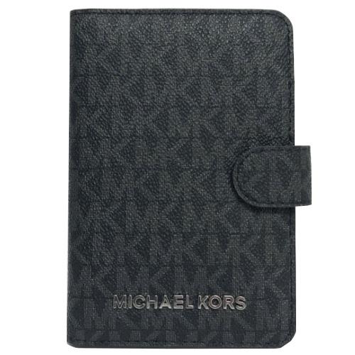 MICHAEL KORS 防刮小logo護照夾－黑色（現貨+預購）