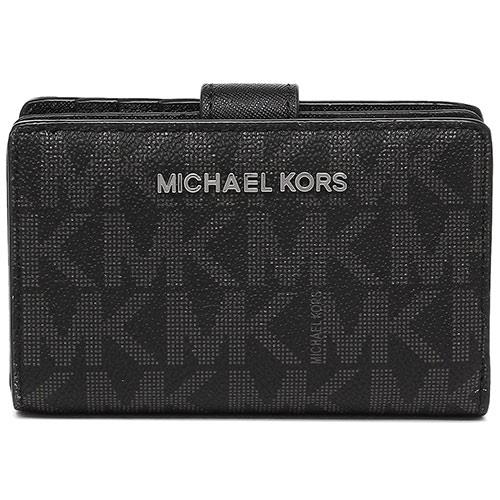 MICHAEL KORS Logo防刮皮革中夾－黑色（現貨+預購）