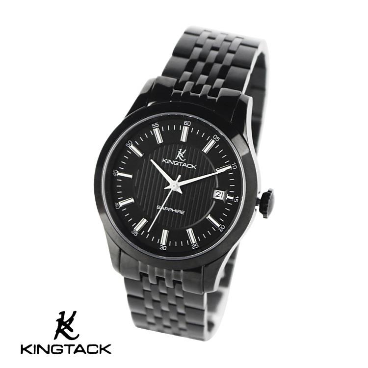 【KINGTAGK】典雅品味時尚簡約機械腕錶－黑