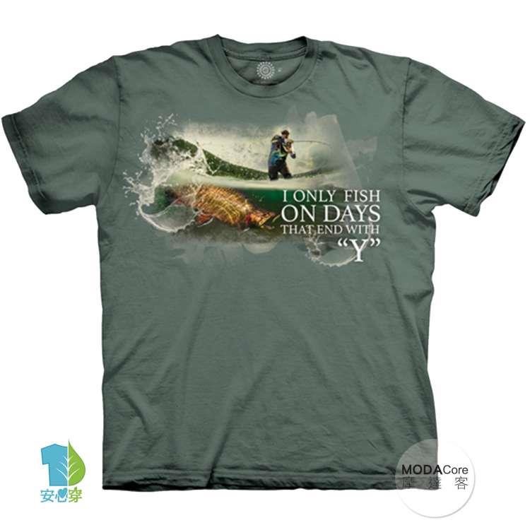 摩達客－（預購）美國進口The Mountain 釣魚人生 純棉環保藝術中性短袖T恤