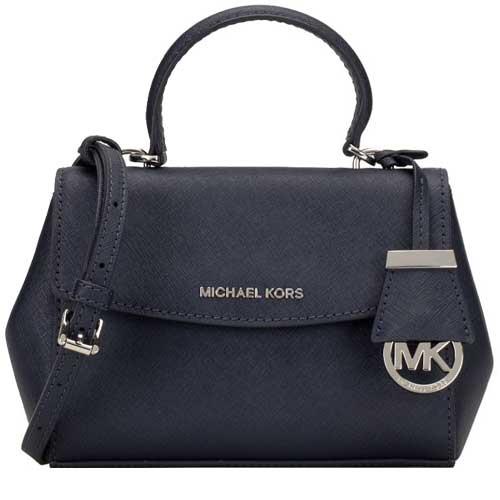 MICHAEL KORS 防刮手提皮革兩用包－深藍（現貨+預購）