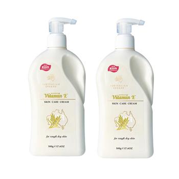 【澳洲G&M】維他命E羊毛脂皮膚滋養霜(家庭號) 500g/瓶-2入組 即期品-2026年4月到期