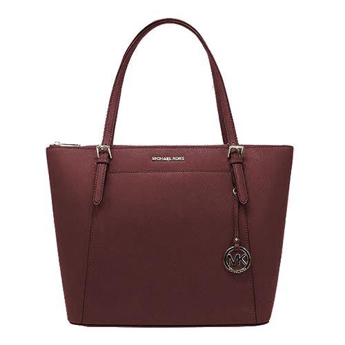 【MICHAEL KORS】素面皮革托特包－酒紅 （現貨+預購）