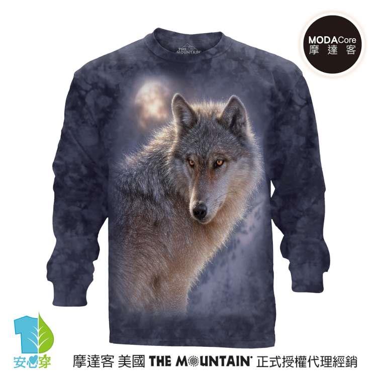【摩達客】（預購）美國進口The Mountain 冒險狼 純棉長袖T恤