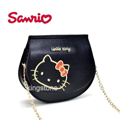 SANRIO【燦金Kitty】皮革肩背包