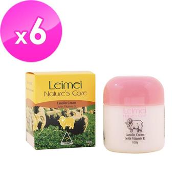 【澳洲Natures Care】Leimei 經典綿羊霜含維他命E（6入組 100g/罐）【金石堂、博客來熱銷】