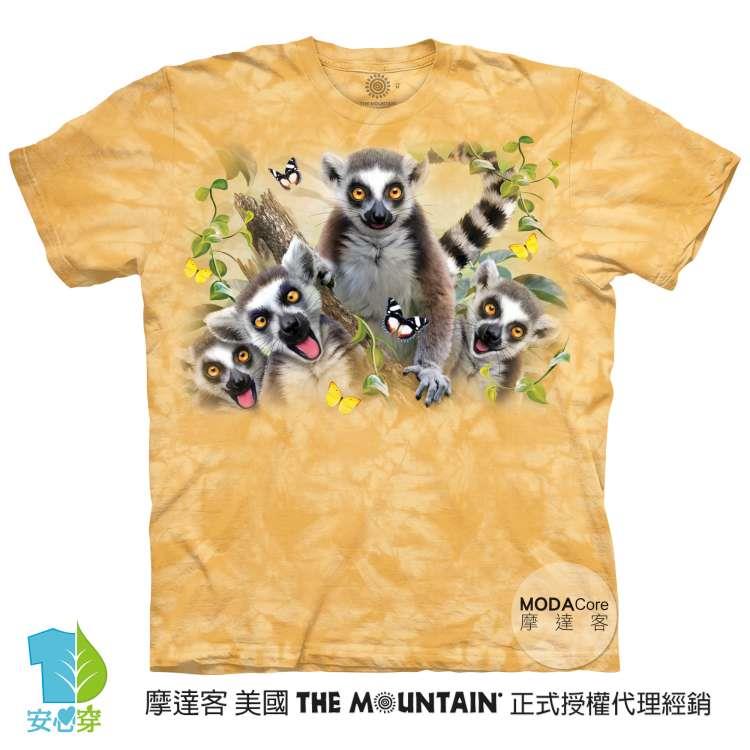 摩達客－預購－美國進口The Mountain  搞笑狐猴群 純棉環保藝術中性短袖T恤