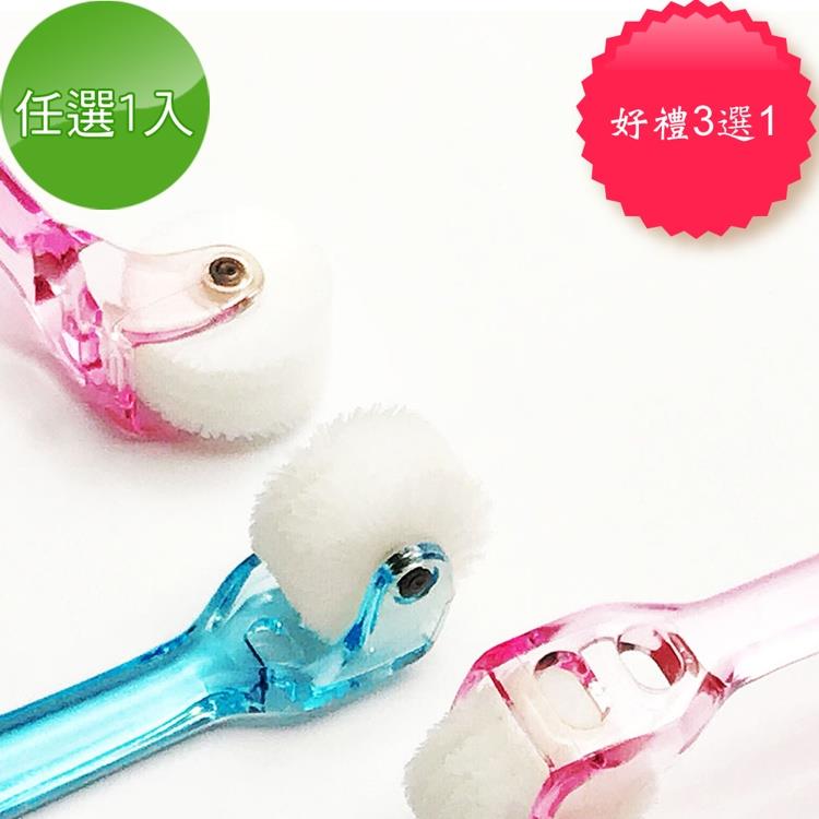 【日本RUNDA】成人/兒童滾輪牙刷（免牙膏）（可折/直立式）任選1入（加贈牙刷清潔粉等3選1）