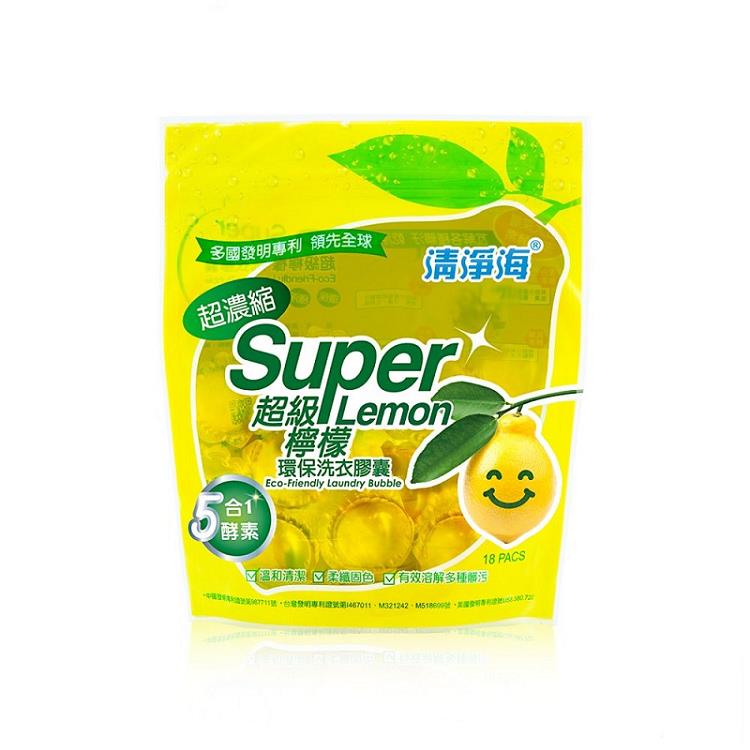 清淨海 超級檸檬環保洗衣膠囊8g*18顆*12包