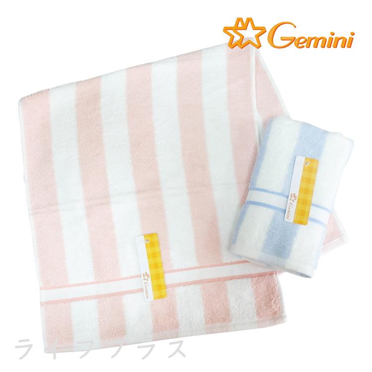 簡約條紋色紗毛巾－SB581K/雙層緞檔毛巾－TSB125－6入