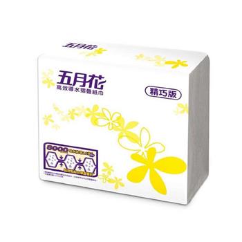 五月花 高效導水摺疊擦手紙－精巧版200抽x20包