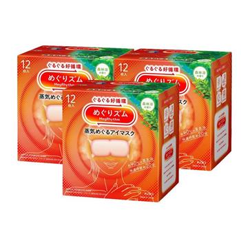 日本KAO溫感蒸氣眼罩12枚入X3組(森林浴)
