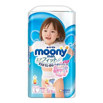 【箱購】moony超薄紙尿褲女用 （L）44片x 4包【金石堂、博客來熱銷】