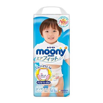 【箱購】moony超薄紙尿褲男用 （XL）38片x 4包【金石堂、博客來熱銷】