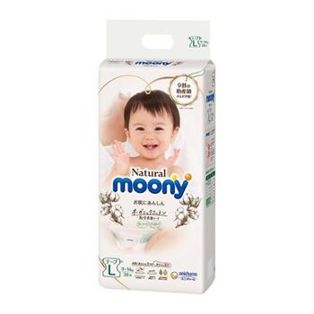 【箱購】moonyNatural moony紙尿褲 （L）38片x 4包【金石堂、博客來熱銷】