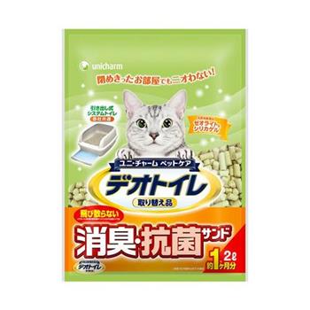 日本Unicharm消臭大師一月間消臭抗菌貓砂2L【金石堂、博客來熱銷】