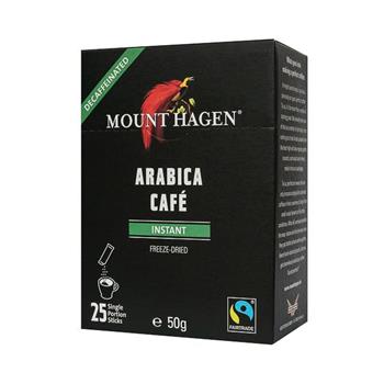 【Mount Hagen】公平貿易低咖啡因即溶咖啡粉2盒優惠組（2g x 25 x 2盒）【金石堂、博客來熱銷】
