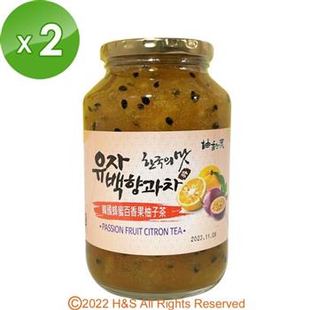 《柚和美》韓國蜂蜜百香果柚子茶（1kg）（果醬）2入【金石堂、博客來熱銷】