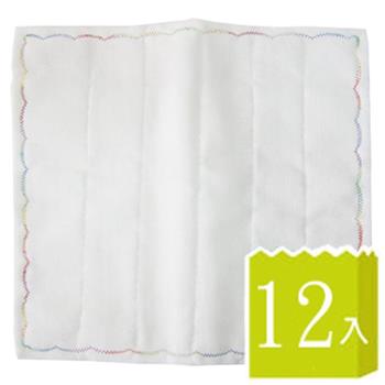 日式8層繡花木質纖維抹布－30×35cm－12條入【金石堂、博客來熱銷】