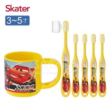 Skater牙刷杯組（牙刷杯＋牙刷共5支）閃電麥昆