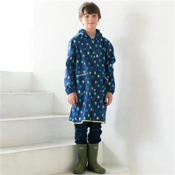 日本Wpc. 藍雨滴M 空氣感兒童雨衣/防水外套 附收納袋（95－120cm）【金石堂、博客來熱銷】