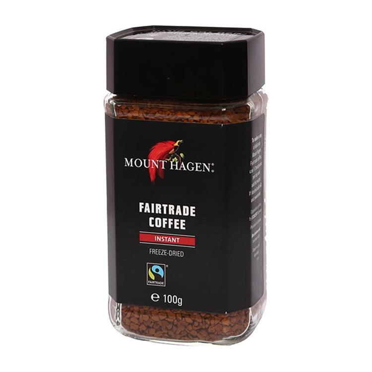 【Mount Hagen】德國進口 公平貿易即溶咖啡粉4罐優惠組(100g/罐 x4)