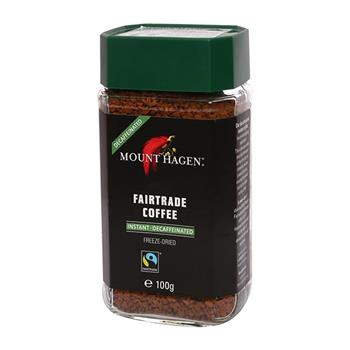 【Mount Hagen】德國進口 公平貿易低咖啡因即溶咖啡粉（100g/罐）【金石堂、博客來熱銷】