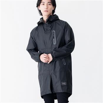 日本KIU 116900 黑色 空氣感雨衣/時尚防水風衣 附收納袋（男女適用）【金石堂、博客來熱銷】