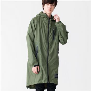 日本KIU 116906 軍綠色 空氣感雨衣/時尚防水風衣 附收納袋（男女適用）【金石堂、博客來熱銷】