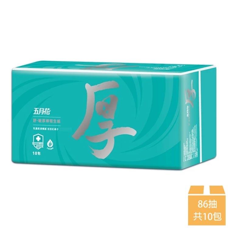 【MAY FLOWER 五月花】舒敏厚棒抽取式衛生紙 86抽x10包/串