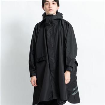 日本KIU 163900 黑色 標準成人空氣感有袖斗篷雨衣 騎車露營必備 附收納袋（男女適用）【金石堂、博客來熱銷】