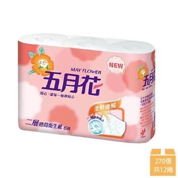 【MAY FLOWER 五月花】小捲筒衛生紙 270張x6捲x2串