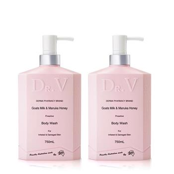 【澳洲Dr. V】專業級配方－山羊奶曼努考蜂蜜沐浴乳（2入組 750ml/瓶）