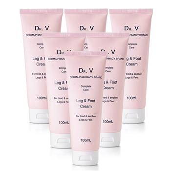 【澳洲Dr. V】專業級配方-護腿與腳乳霜(6入組 100ml/支) 即期品-2026年3月到期