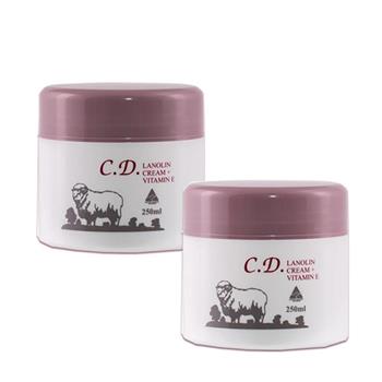 【澳洲Natures Care】C.D. 綿羊霜含維他命E(2入組 250g/罐) 即期品-2026年7月到期