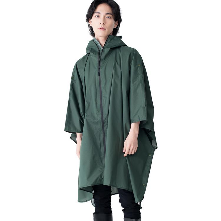 日本KIU 64071 風雨彩虹 空氣感雨衣/親子雨披/防水斗篷 騎車露營必備 附收納袋（男女適用）