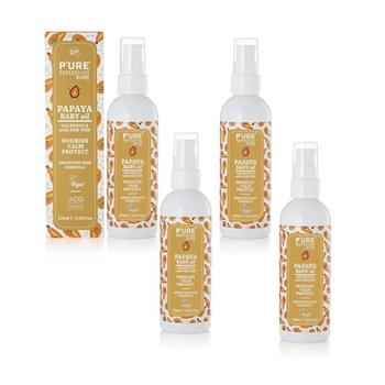 【澳洲Pure Papayacare】木瓜嬰兒油含金盞花(4入組 125ml/瓶)