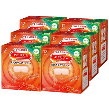 日本KAO溫感蒸氣眼罩12枚入X6組(森林浴)
