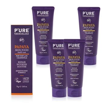 【澳洲 Pure Papayacare】木瓜軟膏含金盞花 （4入組 75g/條）
