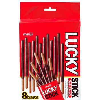 明治 Lucky雙層巧克力棒-家庭號120g《日藥本舖》【金石堂、博客來熱銷】
