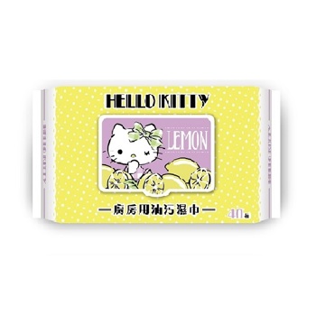 Hello Kitty 廚房去油汙柔濕巾40抽 加蓋《日藥本舖》【金石堂、博客來熱銷】