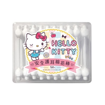 Hello Kitty 安全護耳棉花棒50支《日藥本舖》【金石堂、博客來熱銷】