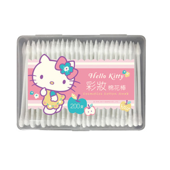 Hello Kitty 彩妝塑棉200入《日藥本舖》【金石堂、博客來熱銷】