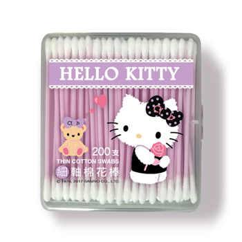 Hello Kitty 細軸棉棒200入《日藥本舖》【金石堂、博客來熱銷】
