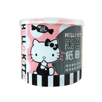 Hello Kitty 黑色紙軸棉花棒300支《日藥本舖》【金石堂、博客來熱銷】