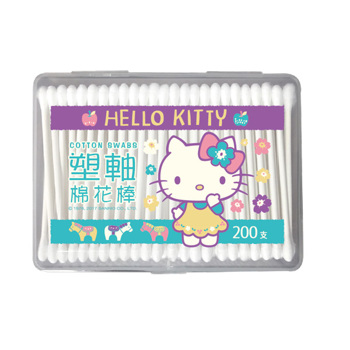 Hello Kitty 塑軸棉棒200入《日藥本舖》【金石堂、博客來熱銷】