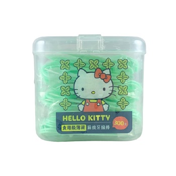 Hello Kitty 薄荷扁線牙線棒300支《日藥本舖》【金石堂、博客來熱銷】